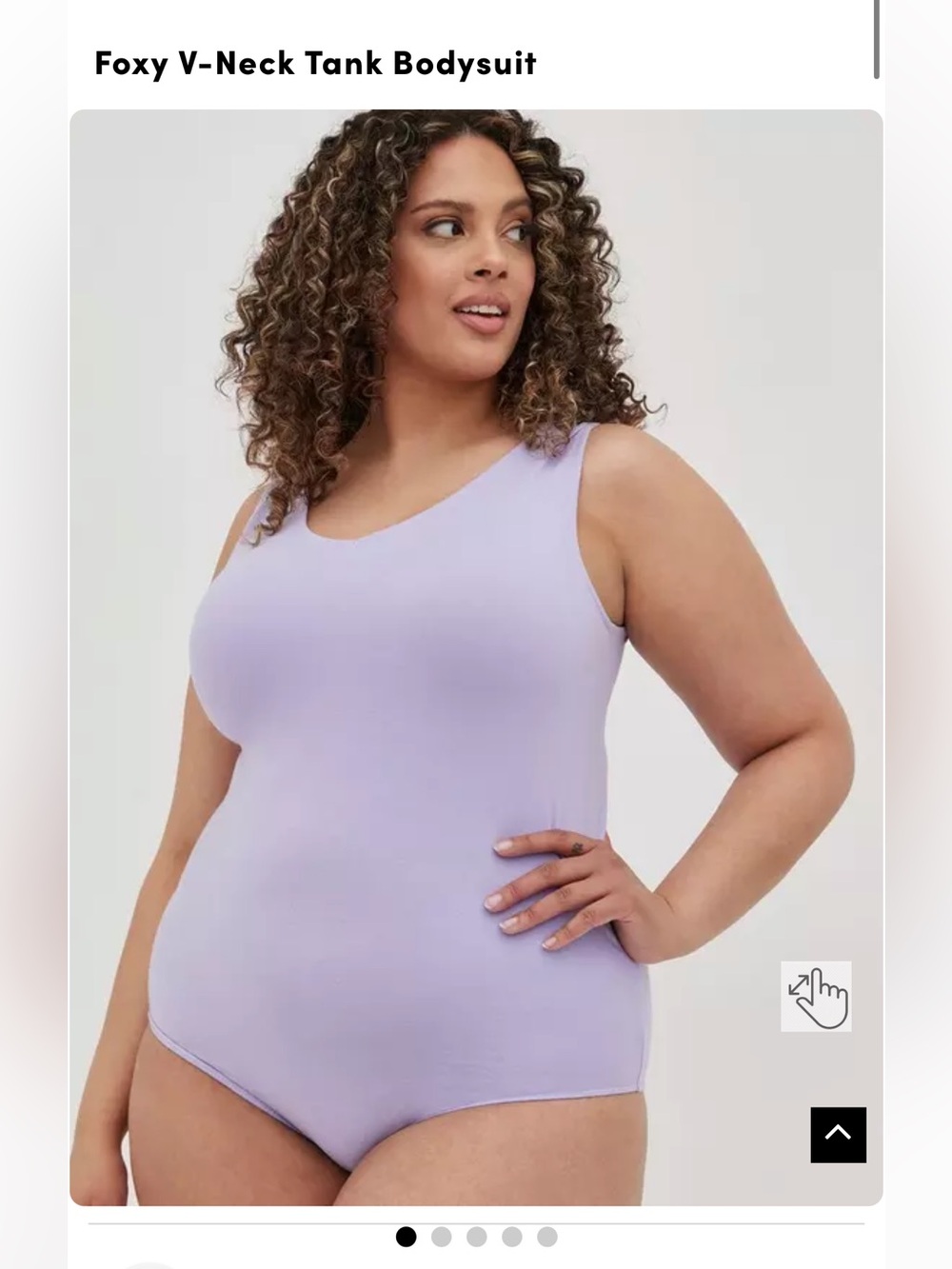 GUC Torrid Size 3 Foxy V-Neck Tank Bodysuit - Lavender